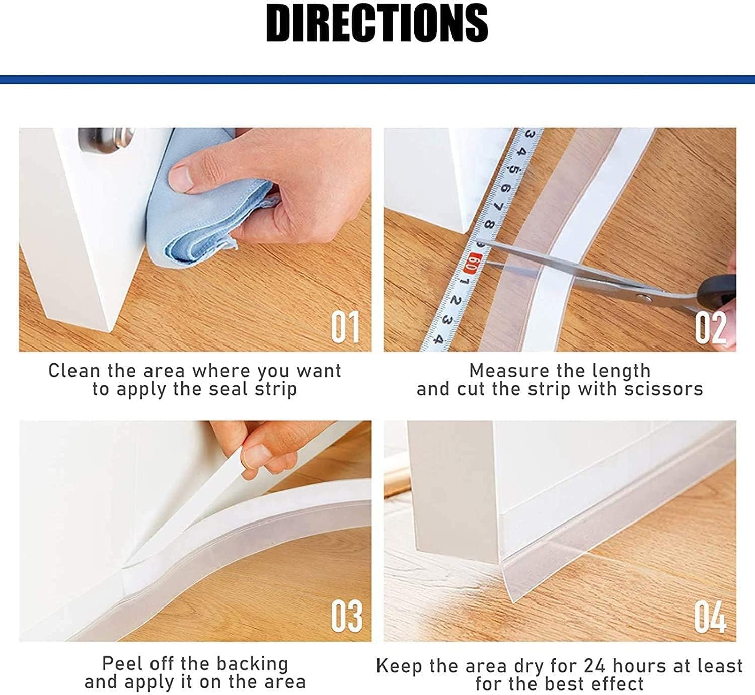 5 Meter Door Seal Tape - Strong Adhesive Weatherproof Strip For Doors Windows Insulation Soundproof Draft Stopper Gap Blocker Tape - Image 3