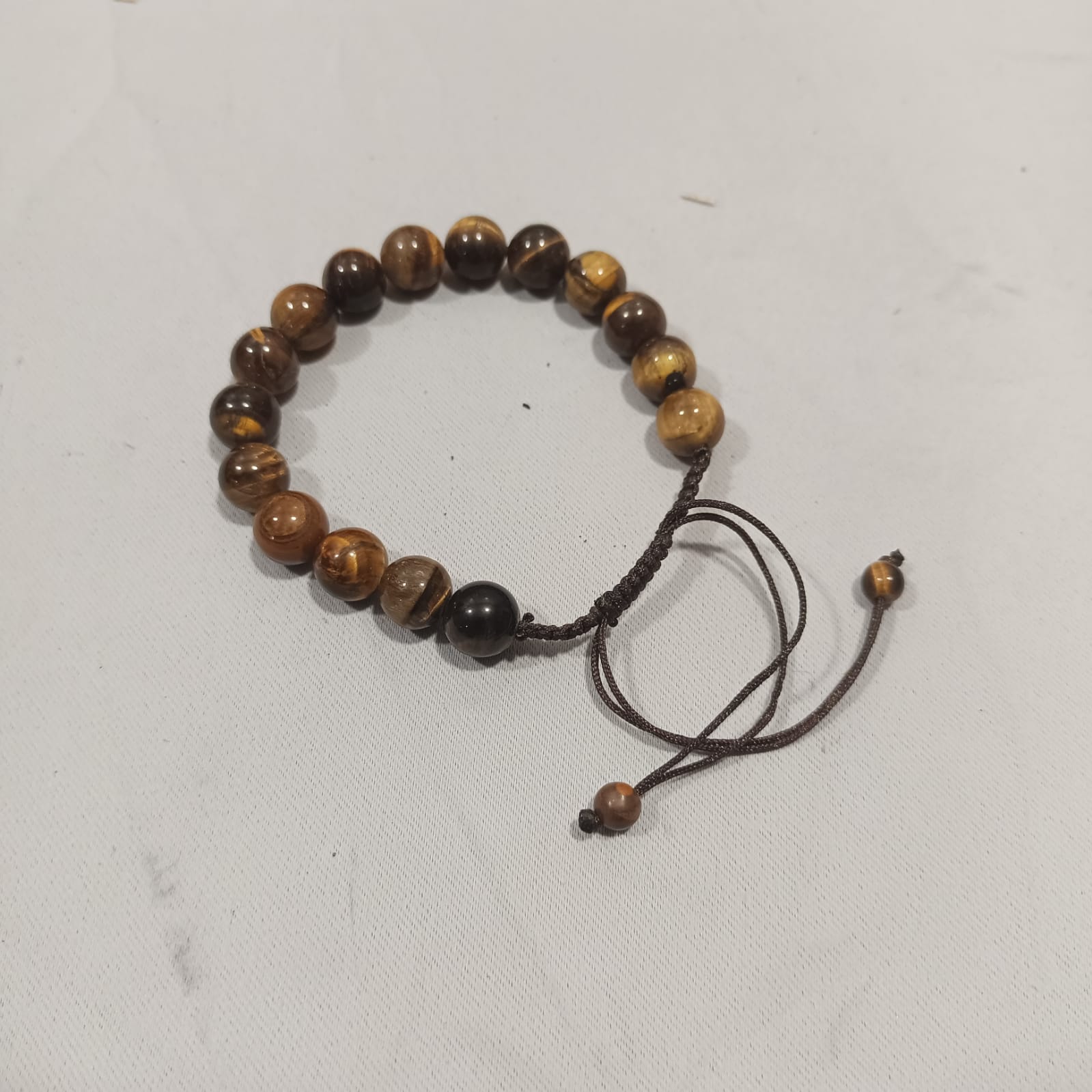 Natural Tiger Eye Stone Bracelet - Genuine Gemstone Beaded Wristband Healing Crystal Jewelry For Men And Women Fashion Accessory - Image 4