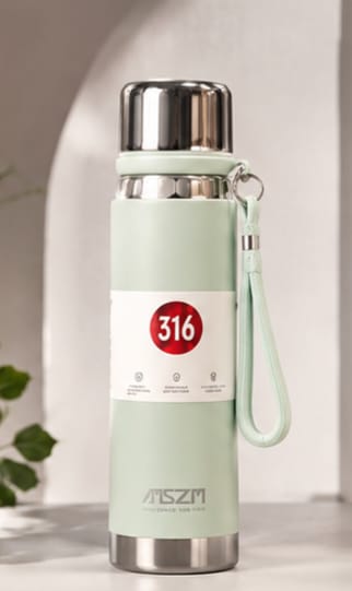 Premium SZM 750ml Stainless Steel Water Bottle Leakproof | Random Color - Image 3