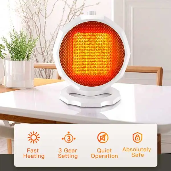 Miniature heater model WG-089.. Flexible 1800W Portable Electric Heater Fan Winter Warm Hot Fan Home Office Winter Warmer(random color ) - Image 3