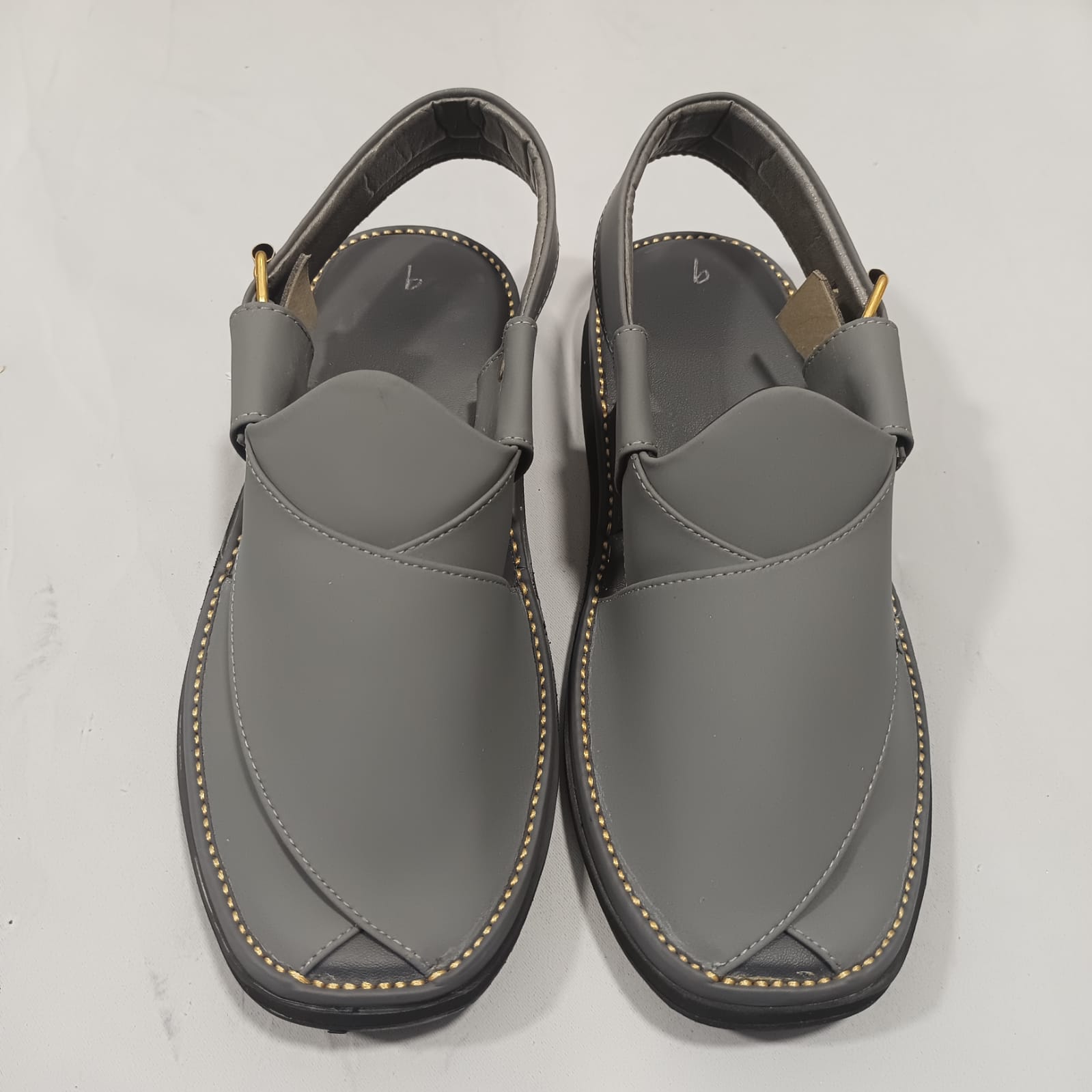 Peshawari Chappal Naram Qadam Pro Grey Color Traditional Casual Wear For Men