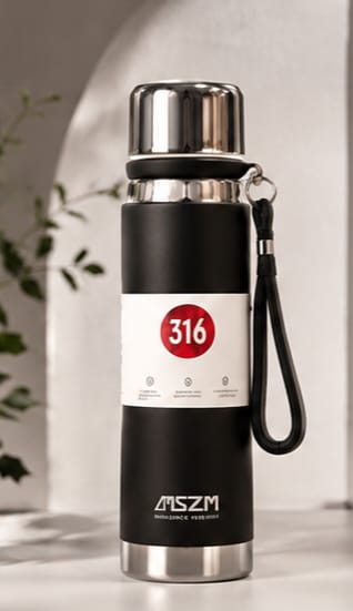 Premium SZM 750ml Stainless Steel Water Bottle Leakproof | Random Color