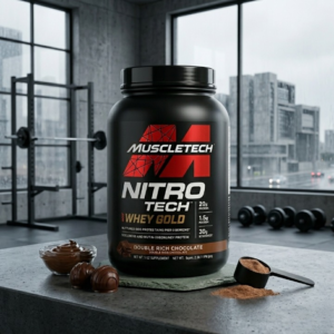 MuscleTech Nitro Tech 100 Percent Whey Gold Double Rich Chocolate Flavor 2.2 Pounds 1 Kg Protein Powder