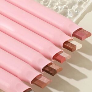 1 PCs Dragon Ranee 2 Color Creamy Eyeshadow Stick - Dual Shade Velvet Makeup Pen Double Color
