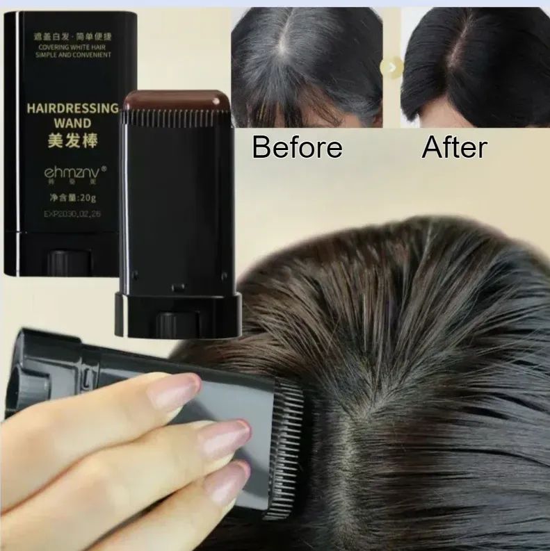 Instant Root Touch-Up Hair Color Comb Stick | Waterproof & Sweatproof Hair Dye Comb | Long-Lasting Black/Brown Hair Color - Image 3