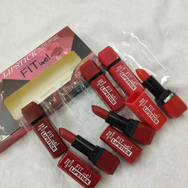 Fitme High Pigmented Velvet Matte Lipstick Set - Long Lasting Smooth Intense Color Lip Makeup Collection - Pack of 6 - Image 3