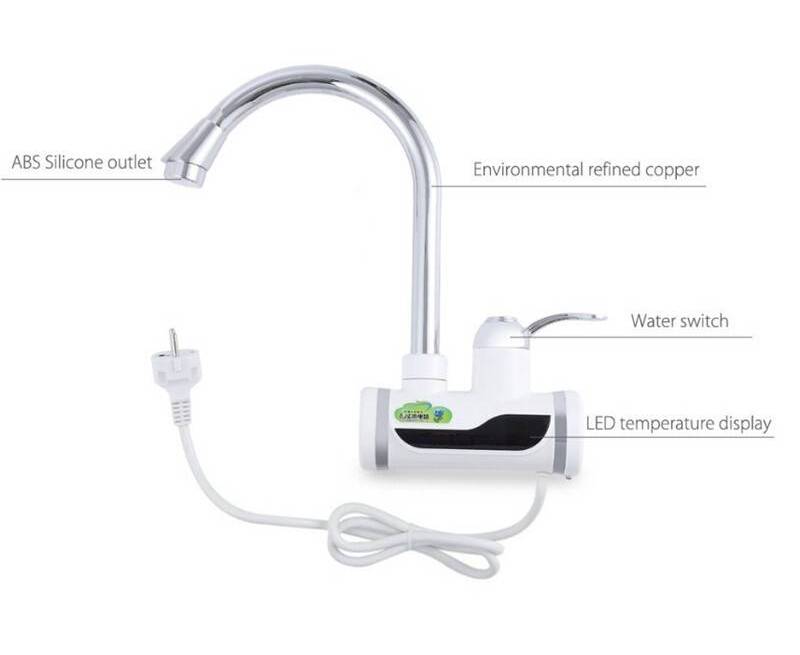 (with shower) Electric Hot Water Heater Faucet Kitchen Instant Heating Tap Water - Image 3