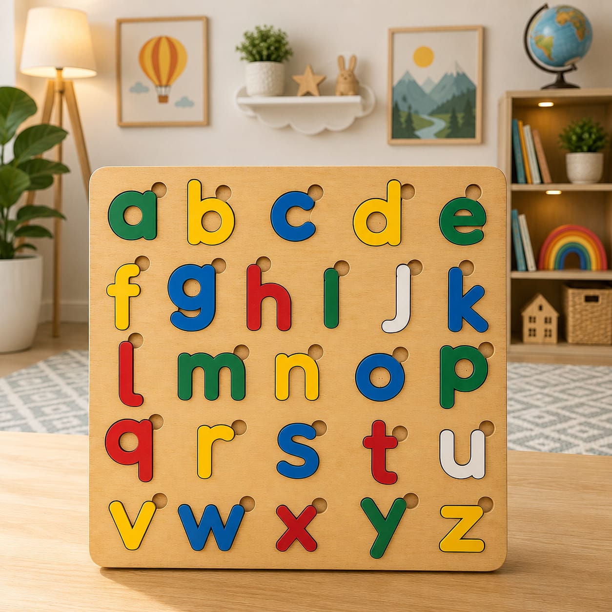 Small Abc Alphabet Puzzle Board Game - Educational Wooden Learning Toy Crafted From MDF Wood For Children And Early Literacy Skills - Image 2