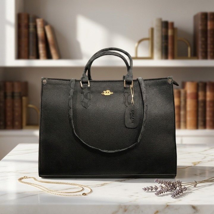 High Quality Coach Tote Bag 16x11 Inches Elegant Designer Handbag