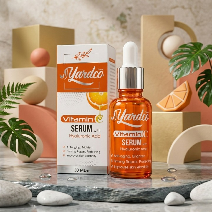Yardco Vitamin C Face Serum With Hyaluronic Acid Anti Aging And Brightening Skin Radiance Formula 30ml - Image 3