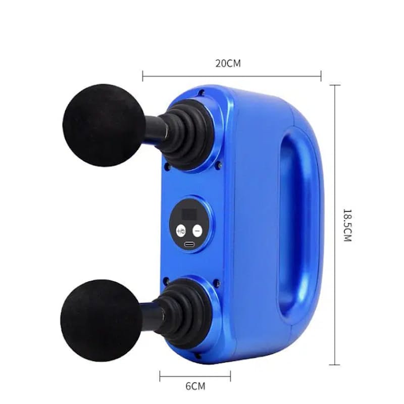Fitness Muscle Relaxation Massager 6-Gear Adjustment Double Head Fascia Gun Electric Massage Gun - Image 3