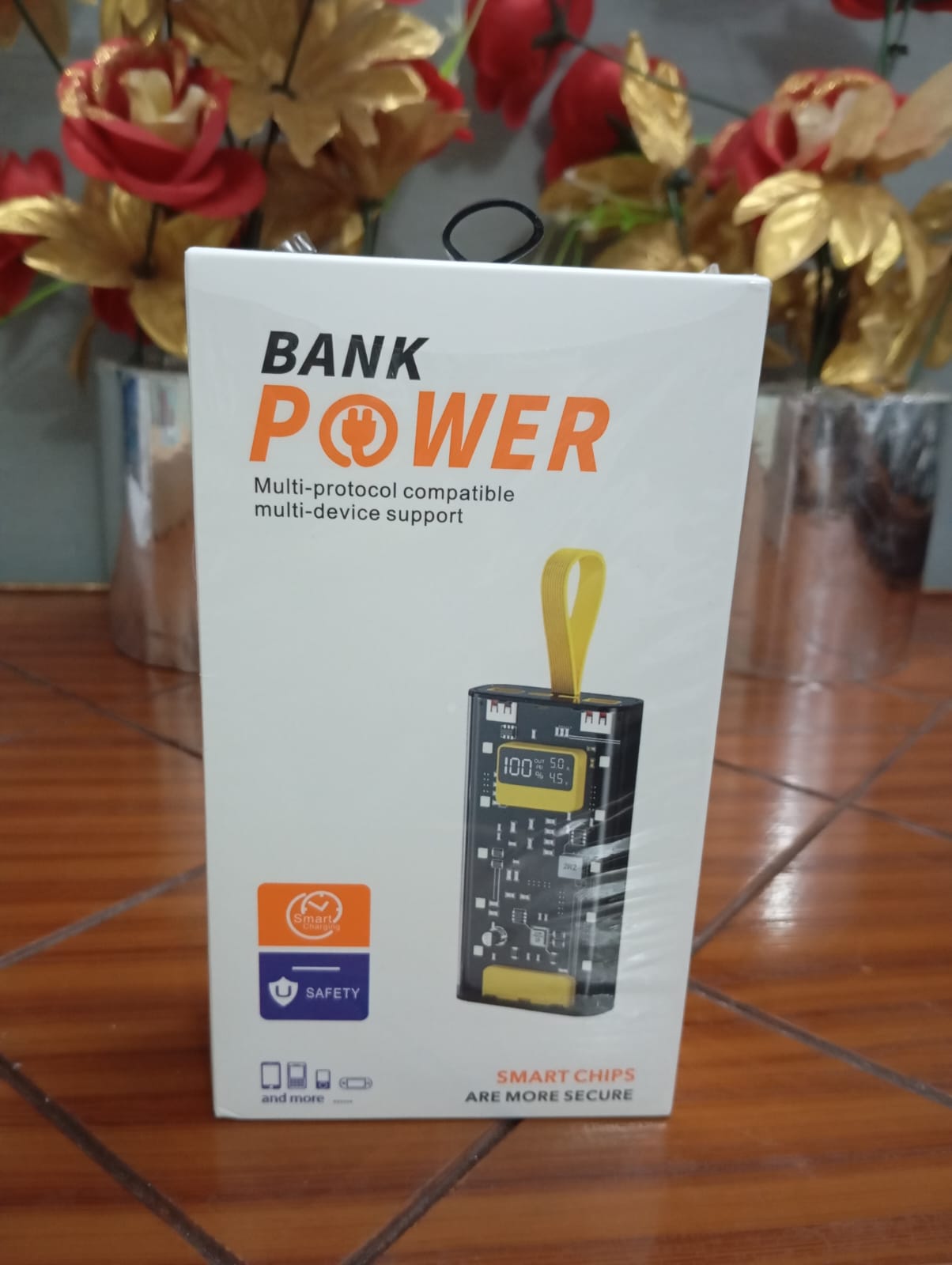 Transparent Power Bank 20000 mAh With Emergency Lights Digital Display Black Colour Fast Charging Portable Charger - Image 5