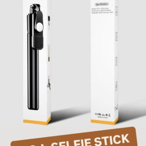 4 In 1 R1SL Selfie Stick Featuring A Bluetooth Remote, Tripod Stand, Light And Retractable Mobile Holder