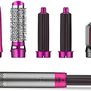 Hair Dryer Brush 5 in 1 Electric Blow Dryer Hair Comb Curling Wand Detachable Brush Kit Negative Ion Straightener Hair Curler ( random color)
