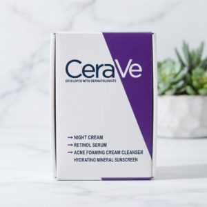 CeraVe 4 In 1 Skincare Kit Night Cream Retinol Serum Acne Foaming Cream Cleanser Hydrating Mineral Sunscreen