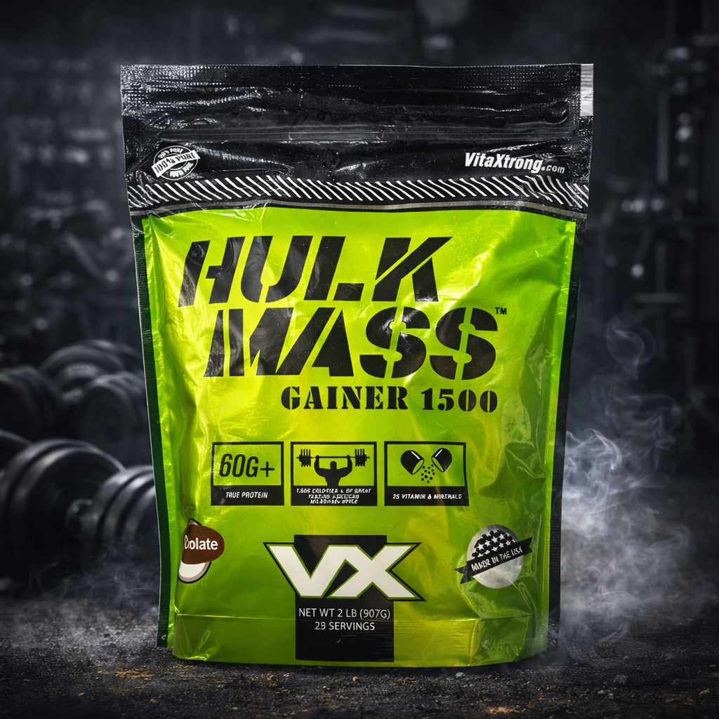 VitaXtrong VX Hulk Mass Gainer 1500 Dietary Supplement Heavy Weight Builder – 2 LBS (907g)
