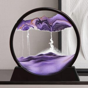 3D Moving Sand Art Lamp - Flowing Sand Painting Picture Dynamic Hourglass Night Light Decorative Desk Ornament Office Home Decor Lamp (Random Color)