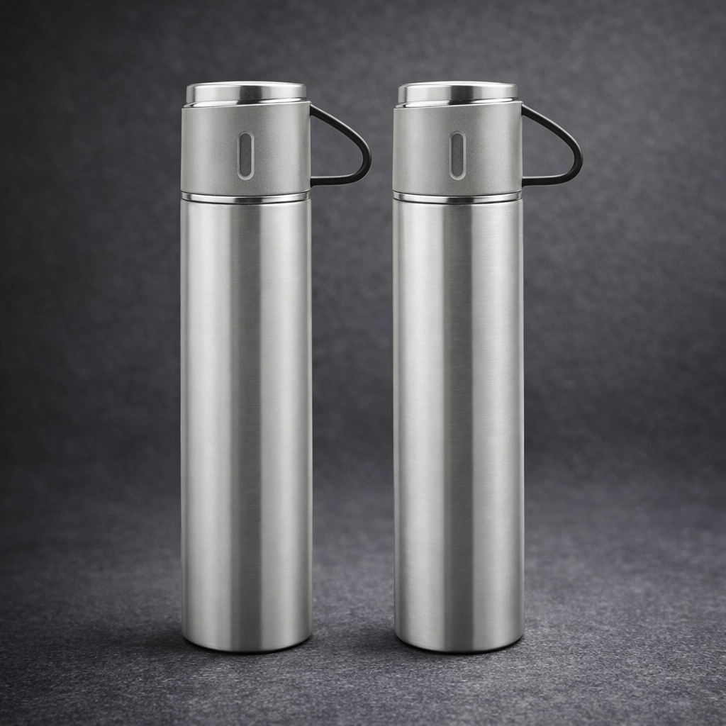 Gradient Insulated Sports Water Bottle – Leak-Proof Flask with Motivational Time Markings - 500ml (Random Color) - Image 4