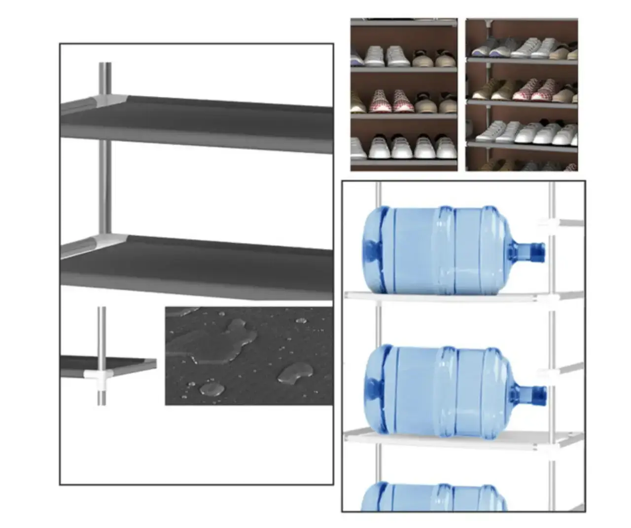 8 Layer Portable Dustproof Shoe Rack Shoe Rack Storage Closet Household Shoe Storage Rack Storage Cabinet (Random Color) - Image 2