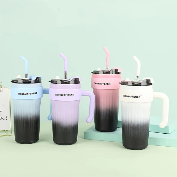 780ml Premium Stainless Steel Tumbler Elegant Design Double Wall Insulated Leakproof Travel Mug For Hot And Cold Drinks | Random Color - Image 2