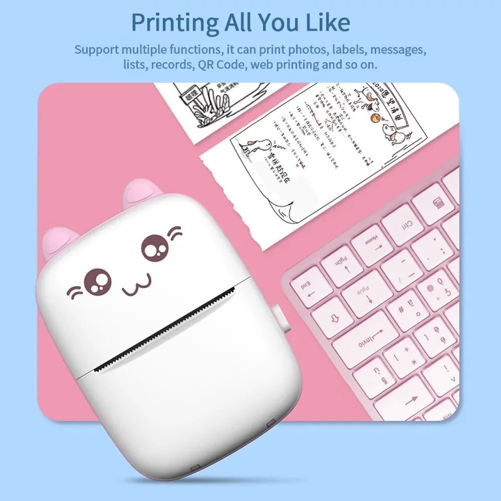 Mini Portable Pocket Thermal Printer (Random Color) - Image 2