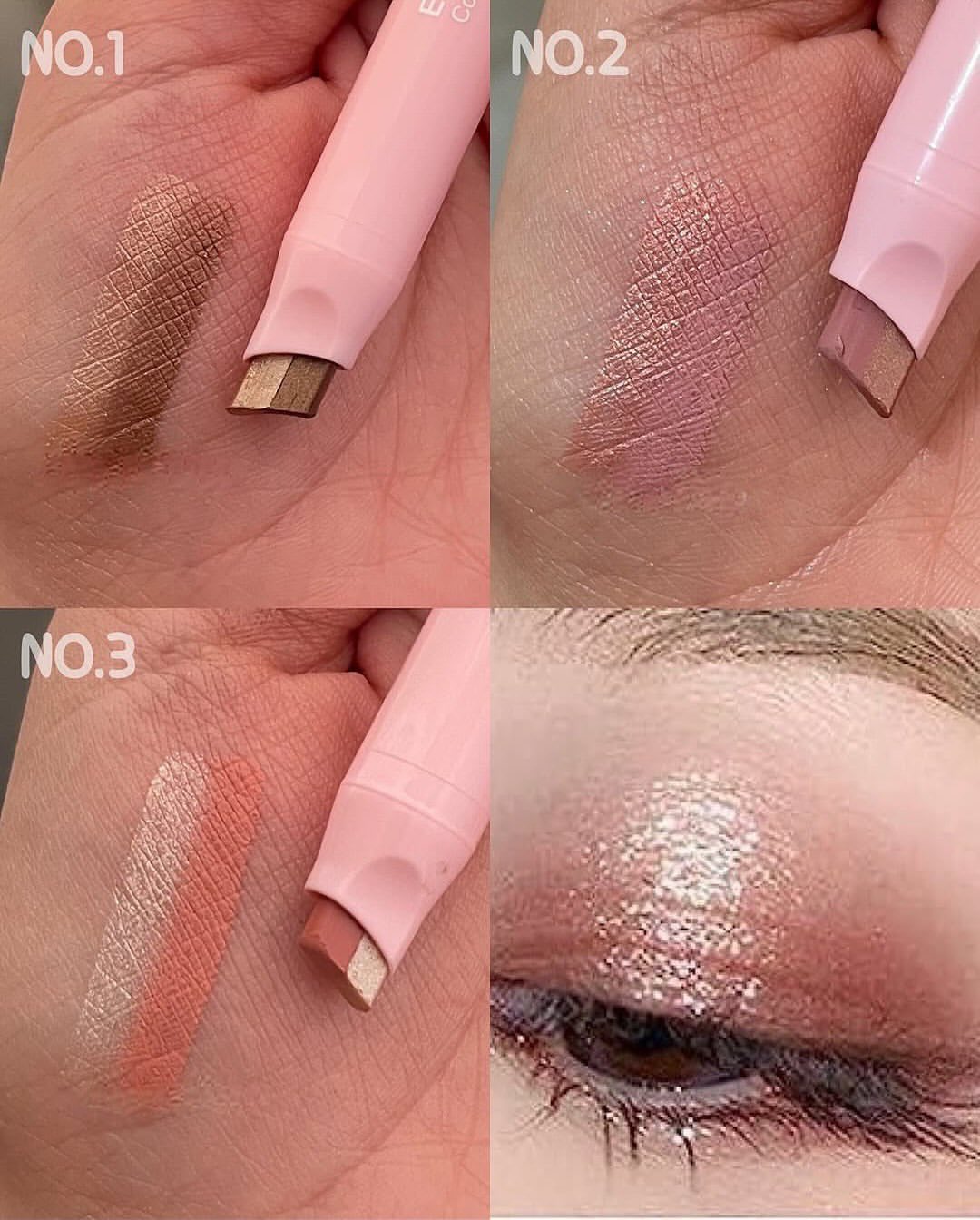 Dragon Ranee 2 Color Eyeshadow Stick - Dual Shade Makeup Pen Double Color Shimmer Matte Eye Shadow Cosmetics For Women Beauty Smooth Blend - Image 3
