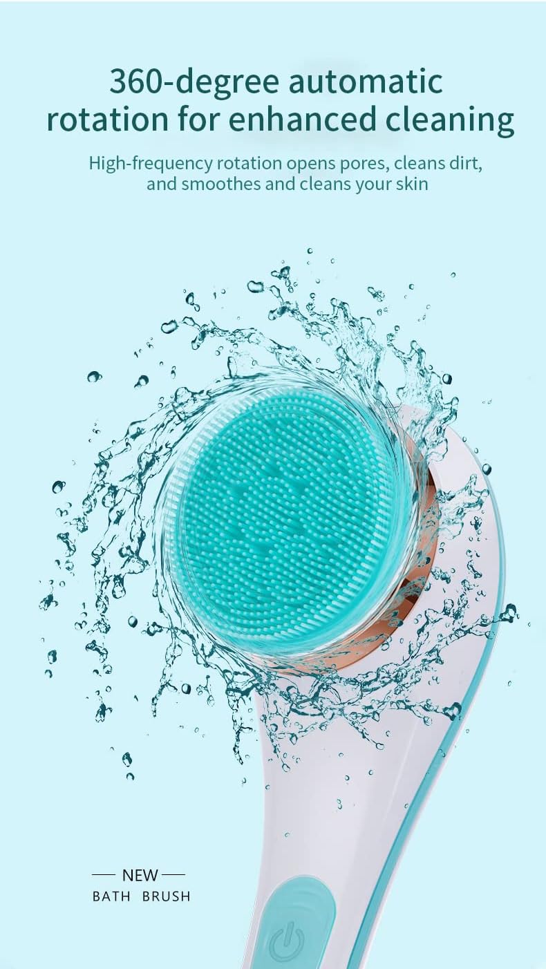 CNAIER Bath and Body Scrub Electric Brush Set - Rechargeable 4 in 1 (Random Color) - Image 3