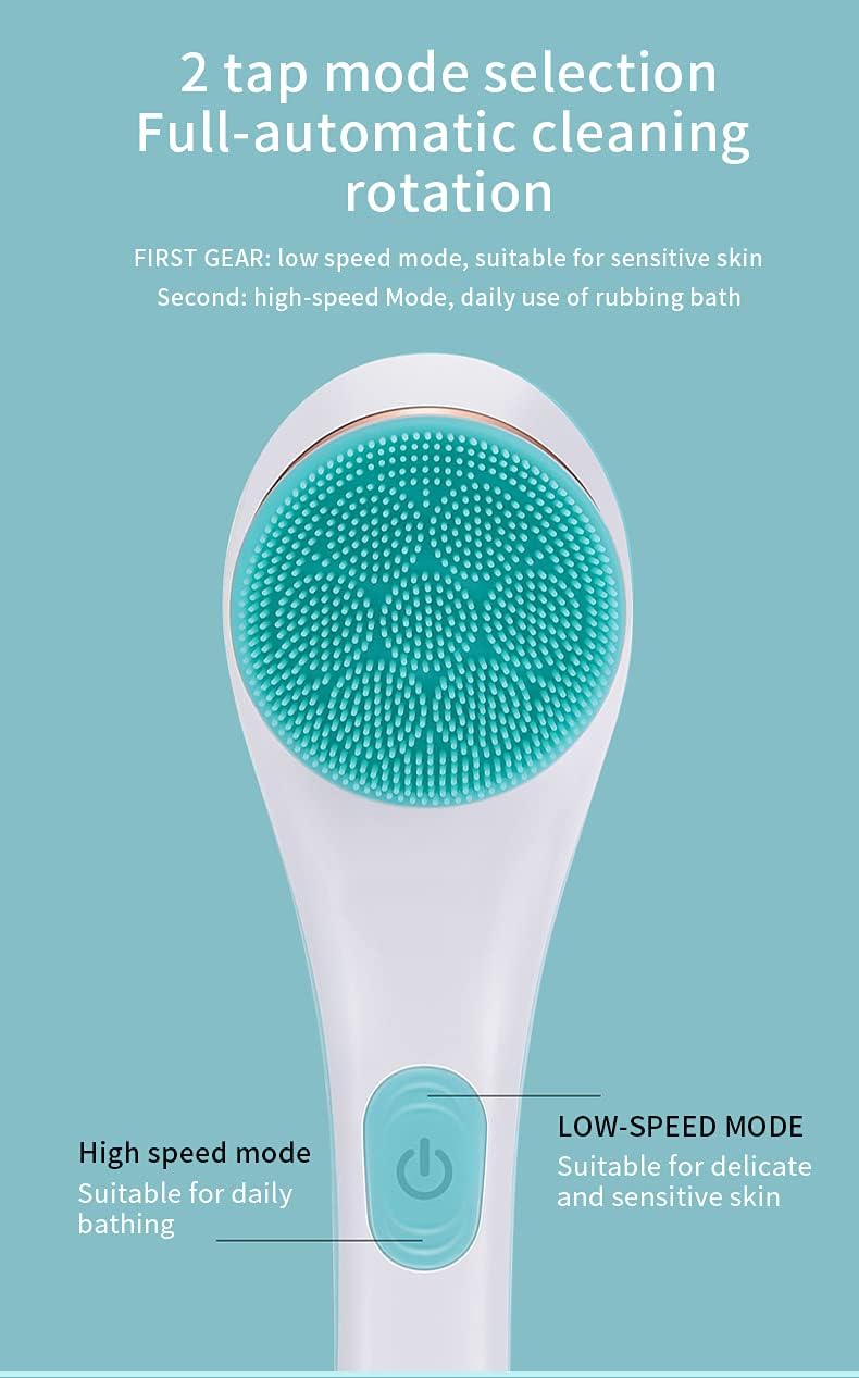CNAIER Bath and Body Scrub Electric Brush Set - Rechargeable 4 in 1 (Random Color) - Image 2