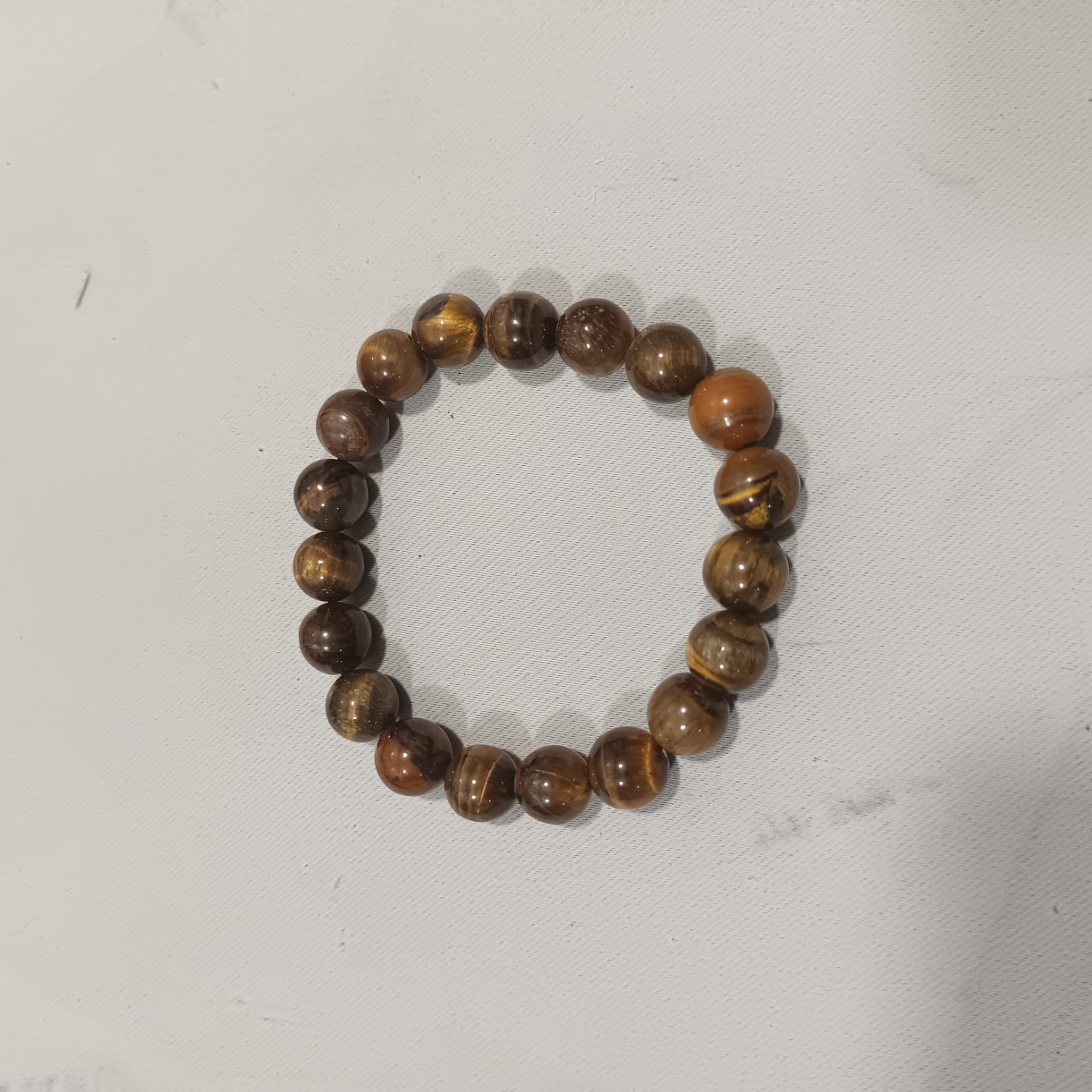Natural Tiger Eye Stone Bracelet - Genuine Gemstone Beaded Wristband Healing Crystal Jewelry For Men And Women Fashion Accessory - Image 3