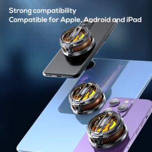 MEMO CX07 Pro Mobile Cooling Fan 25W Semiconductor Phone Cooler – Fast Cooling Gaming Radiator for Android & iPhone ~ Magnetic Support