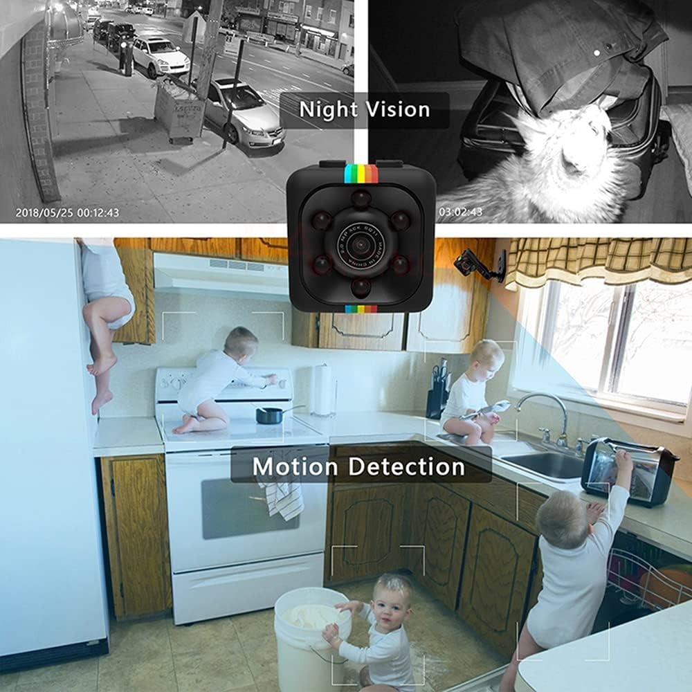 Sq 11 Mini Camera - Portable Small Surveillance Pocket Cam Night Vision Motion Detection Full HD Micro Security Video Recorder Cube Cam - Image 4