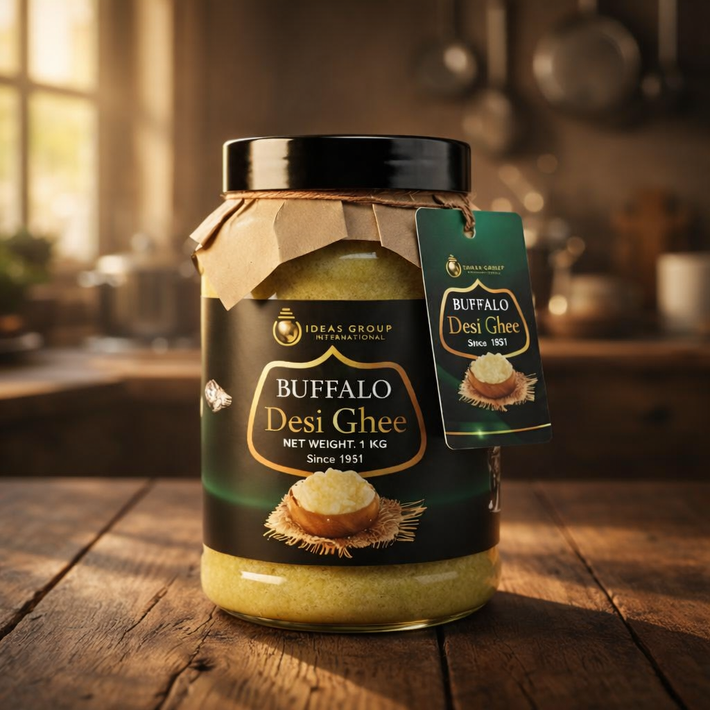 Barkat Buffalo Desi Ghee – Premium Traditional Pure Ghee for Cooking, Frying & Sweets | Rich Aroma Natural Taste Airtight Jar - Image 2