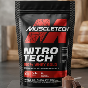 MUSCLETECH NITRO-TECH 100% Whey Gold Protein Powder 2lbs – Premium Whey Blend for Muscle Recovery & Lean Muscle Support