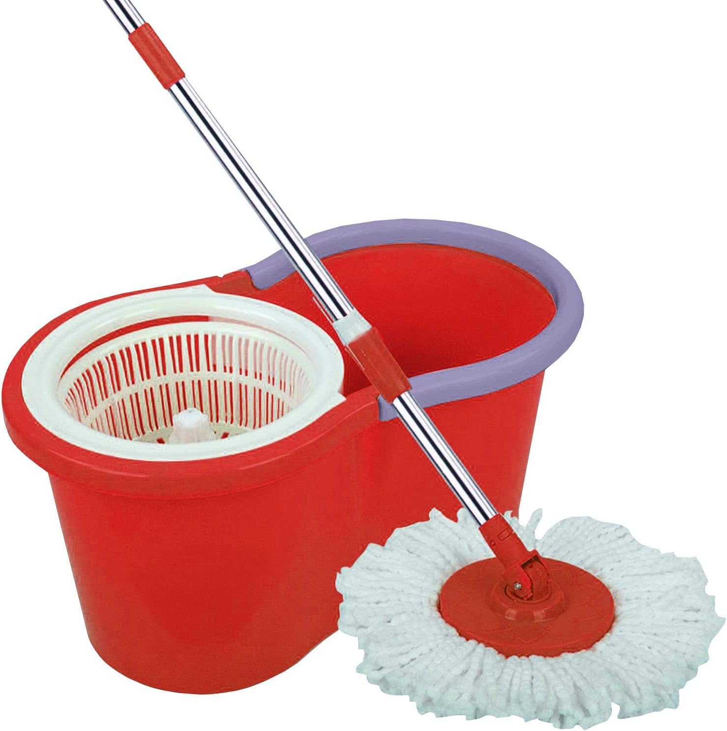 Magic Spin Mop Set - 360 Degree Microfiber Mop Head Home Clean Tools Microfiber ( Plastic Spinner ) - Image 2