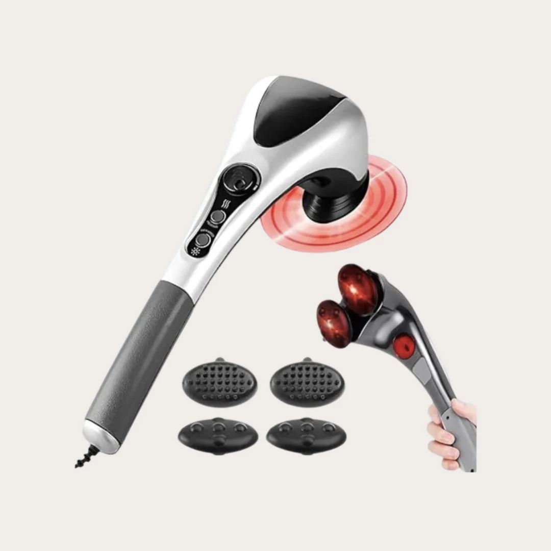 Blue Idea Full Body Handheld Double Head Massager With Infrared Heat Technology For Muscle Relief Relaxation And Circulation - Image 3