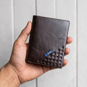 Balebaily Square Pattern Bifold Wallet | Compact PU Wallet for Men & Women