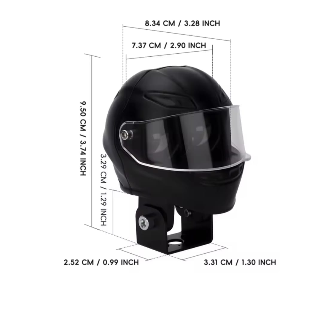 Universal Motorcycle LED Helmet-Style Spotlight – Dual Lens 2-Mode (White & Yellow) Fog Light Signal Lamp - Image 4