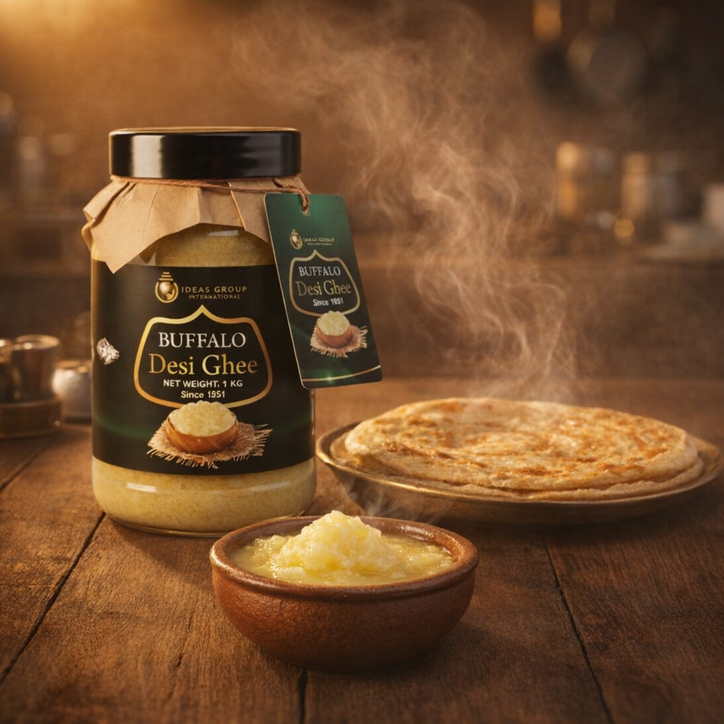 Barkat Buffalo Desi Ghee – Premium Traditional Pure Ghee for Cooking, Frying & Sweets | Rich Aroma Natural Taste Airtight Jar