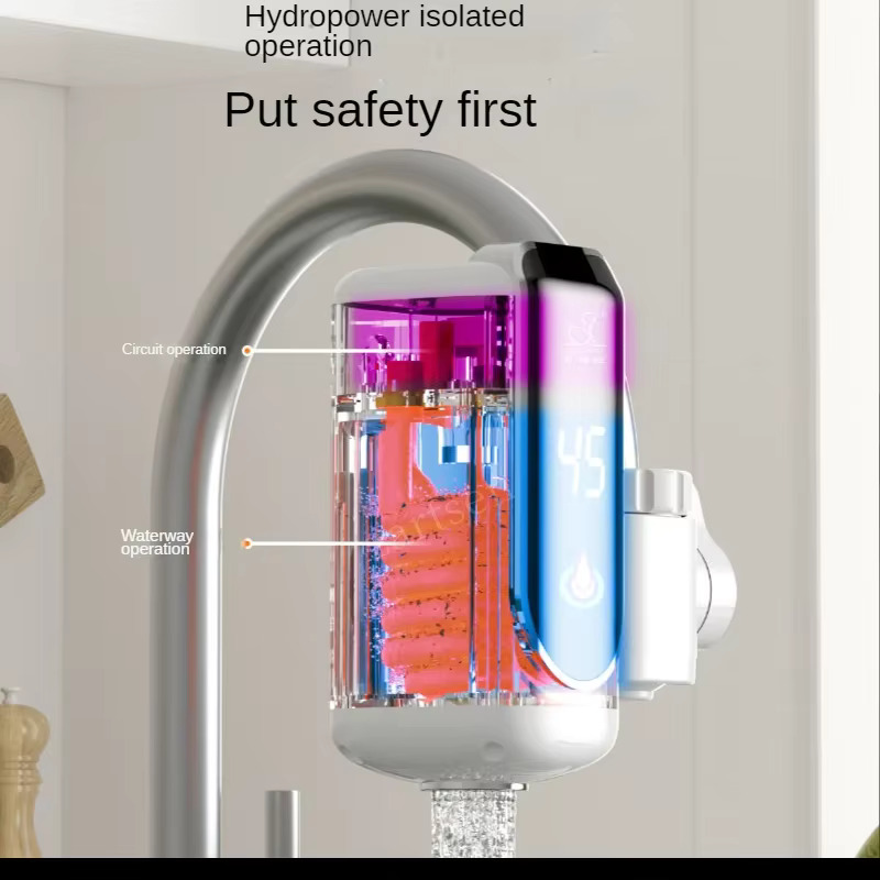 3000W Electric Water Heater Tap Instant Hot Water Faucet Heater Cold Heating Faucet Tankless Instantaneous Water Heater (Random Color) - Image 3