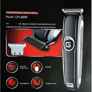 Geemy Original Professional Hair Clipper Trimmer Shaver GM-6050 With Full Accessories Kit For Precision Grooming And Styling
