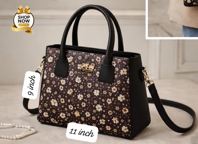 Women’s Shoulder Bag With Vibrant Floral Print And Practical Detachable Shoulder Strap