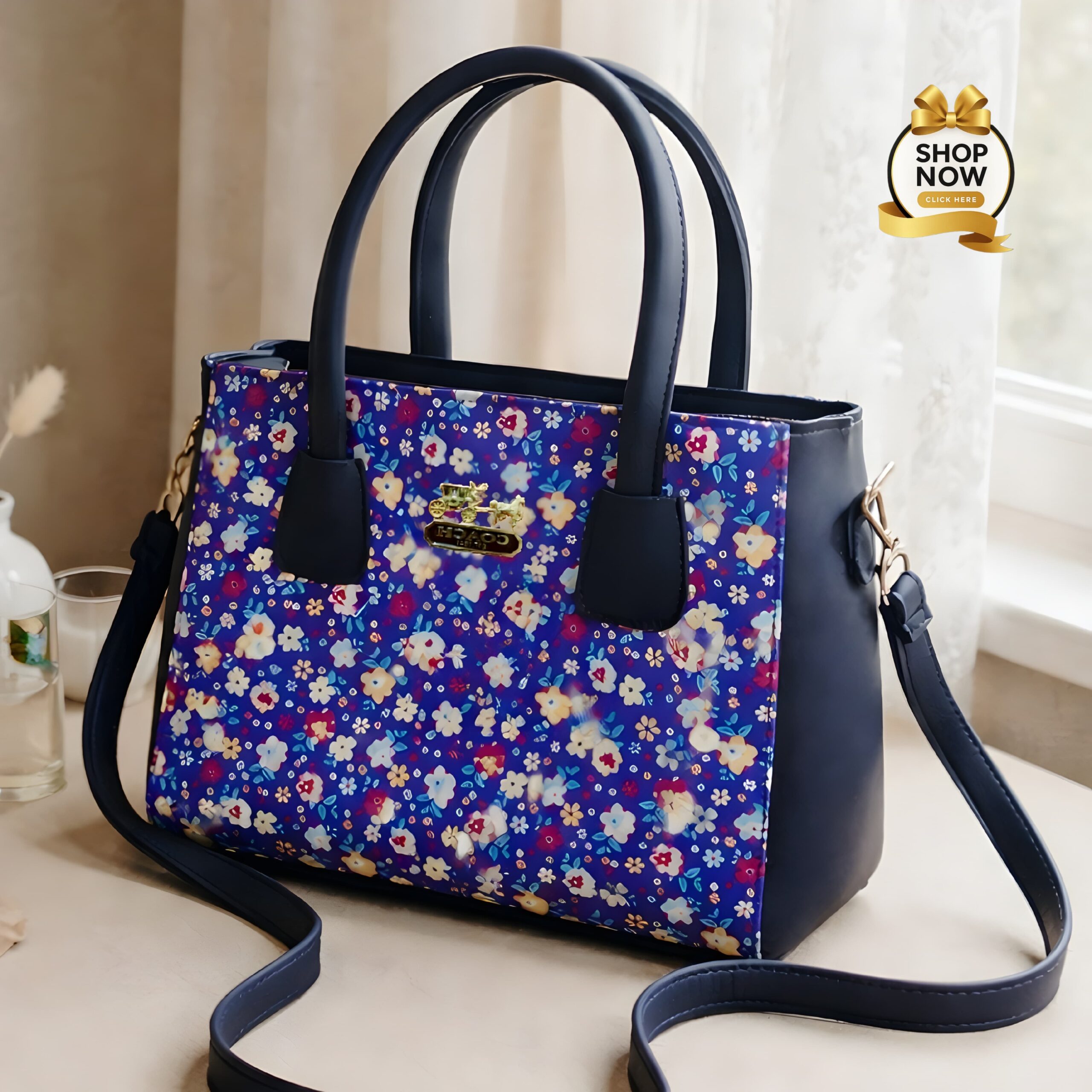 Women’s Shoulder Bag With Vibrant Floral Print And Practical Detachable Shoulder Strap - Image 2