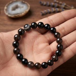 Natural Black Aqeeq Stone Bracelet - Genuine Onyx Gemstone Beaded Wristband Elegant Handcrafted Jewelry For Men And Women Fashion Accessory