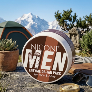 Niconi Men Enzyme De-Tan Pack - Advanced Skincare Facial Pack For Tan Removal Brightening Deep Cleansing And Smooth Refreshing Men Skin Tone - 100g