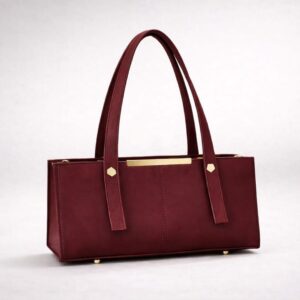 Grace Line Structured PU Leather Tote Bag for Women | Stylish Shoulder Handbag for Office, Casual & Everyday Use