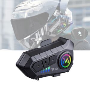 Motorcycle Helmet Bluetooth Headset Bluetooth 5.3 Smart Noise Reduction IPX6 Waterproof HiFi Headphones ~ Rechargeable