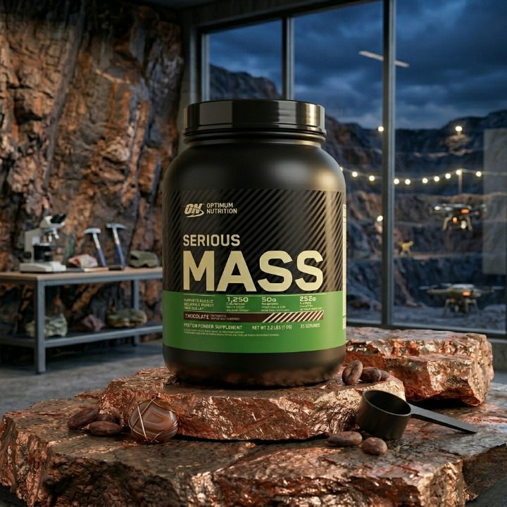 Optimum Nutrition Serious Mass Weight Gainer Powder Chocolate Flavor 2.2 Pounds 1 Kg High Calorie Supplement - Image 2