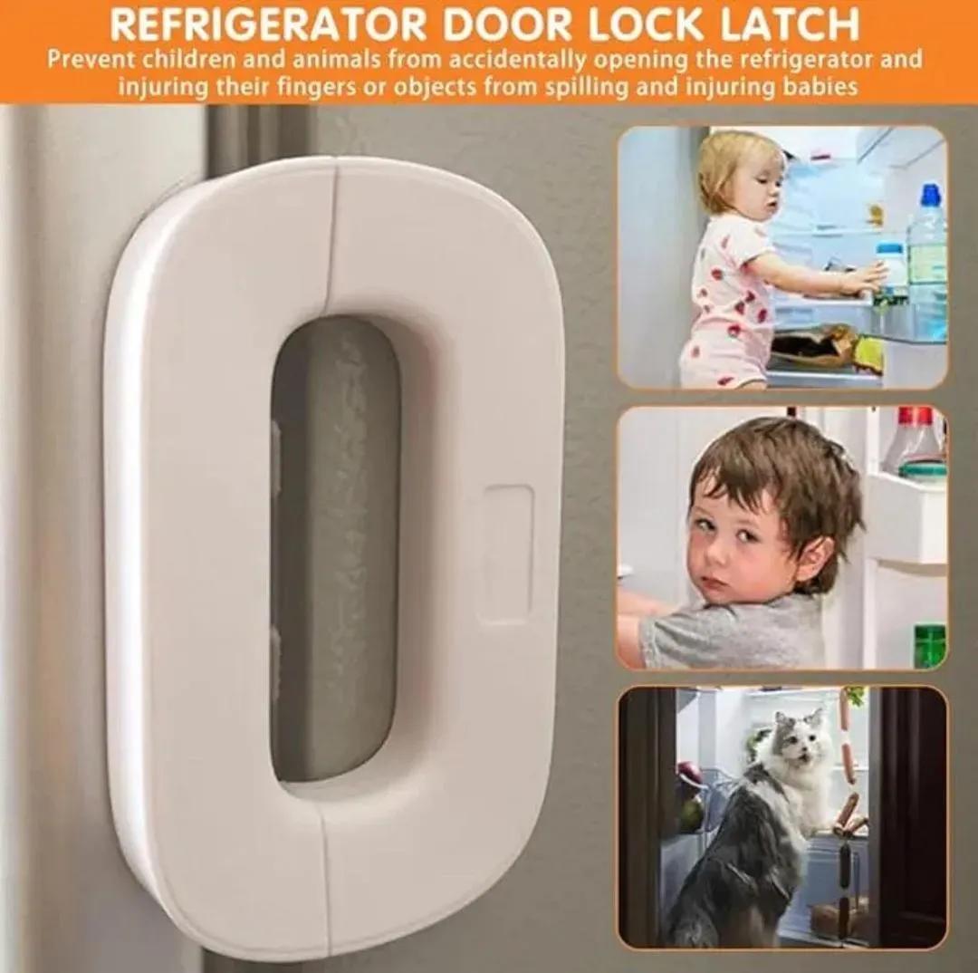 Refrigerator Lock For Child Safety - Durable Security Latch Guard Protector For Kitchen Appliance Doors Prevents Unauthorized Access And Opening - Image 3