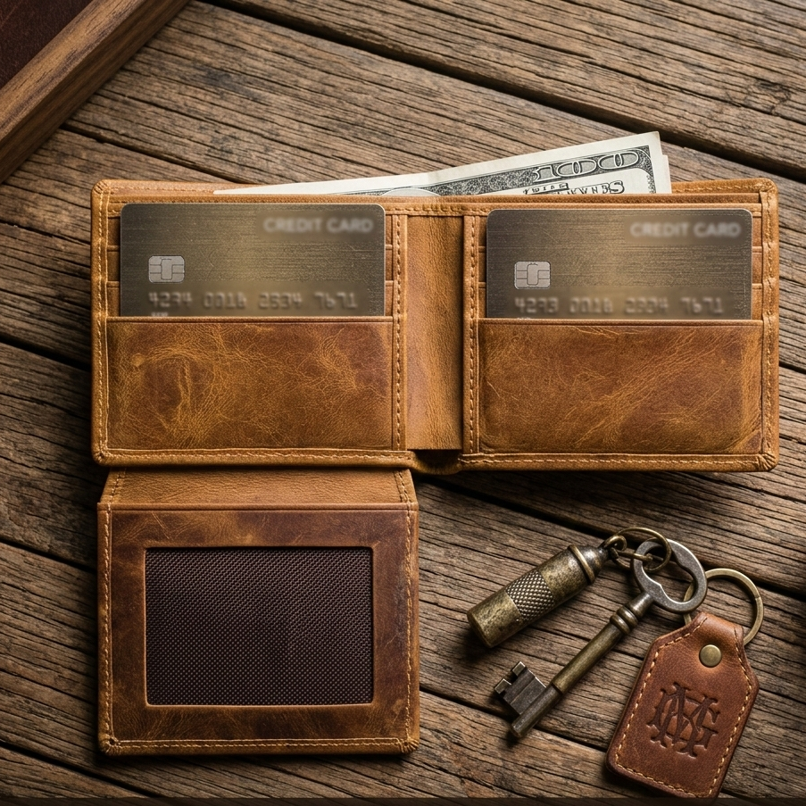Genuine Leather Wallet for Men | Slim Bifold Design | Multiple Card Slots | Stylish & Durable Everyday Accessory - Image 2