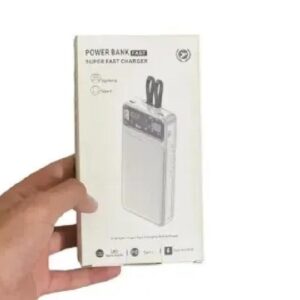 66W Fast Charging 20,000mAh Power Bank with Built-in Cables (White)